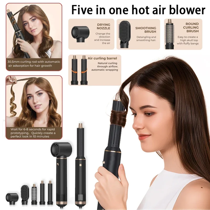 

Многофункциональный новый универсальный фен для домашнего использования, укладка волос с отрицательными ионами, трубка для выдувания горячим воздухом, устройство для прямой завивки волос