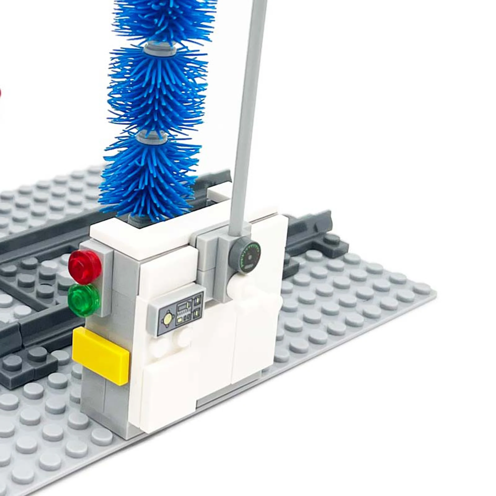 Train Wash Station Model Building Blocks Set Train Construction Kit Freight Carriage DIY Assembly Model Kits Toy Gifts