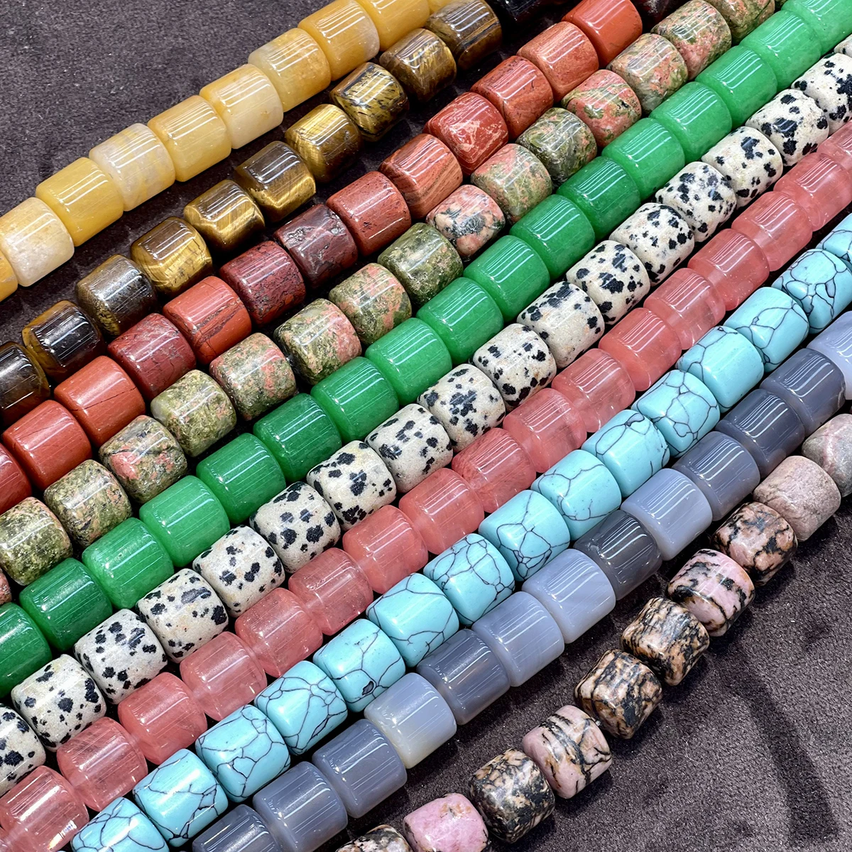 40 Stück 10mm Halbfertige Fassförmige Perlen Natürliche Kristallperlen für Schmuckherstellung DIY Halsketten Armbänder und Accessoires – Detail 3