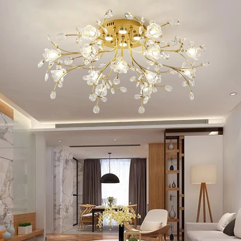 

home decorationPendant lights, luxury crystal living room chandelier, dining room Pendant lamp, ceiling light, indoor lighting