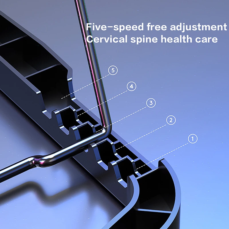 Laptop Cooling Stand 5 Height And 6 Wind Speed Adjustable For 17 Inch Notebook With 4 Fans Liquid Crystal Display And 2 USB Port