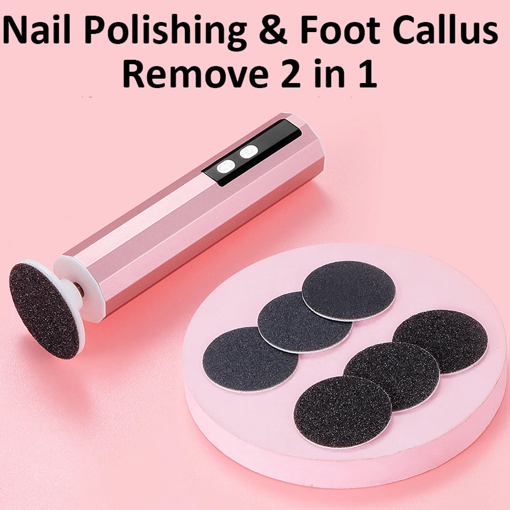 角質リムーバー電気ファイル足ペディキュアマシンカルス足研削トリマー充電式フットケアツールスクラバー