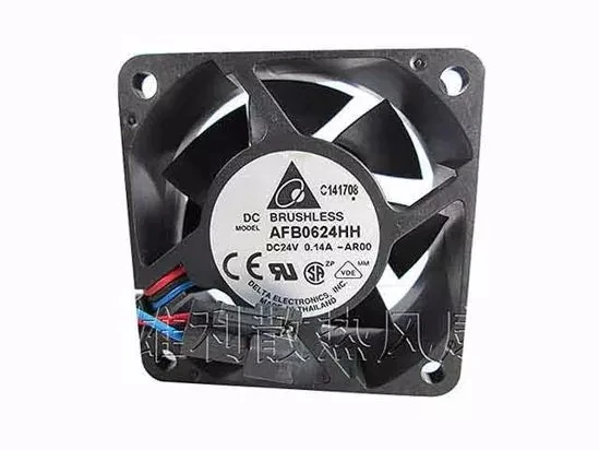 

Delta Electronics AFB0624HH AR00 DC 24V 0.14A 60x60x25mm 3-Wire Server Cooling Fan