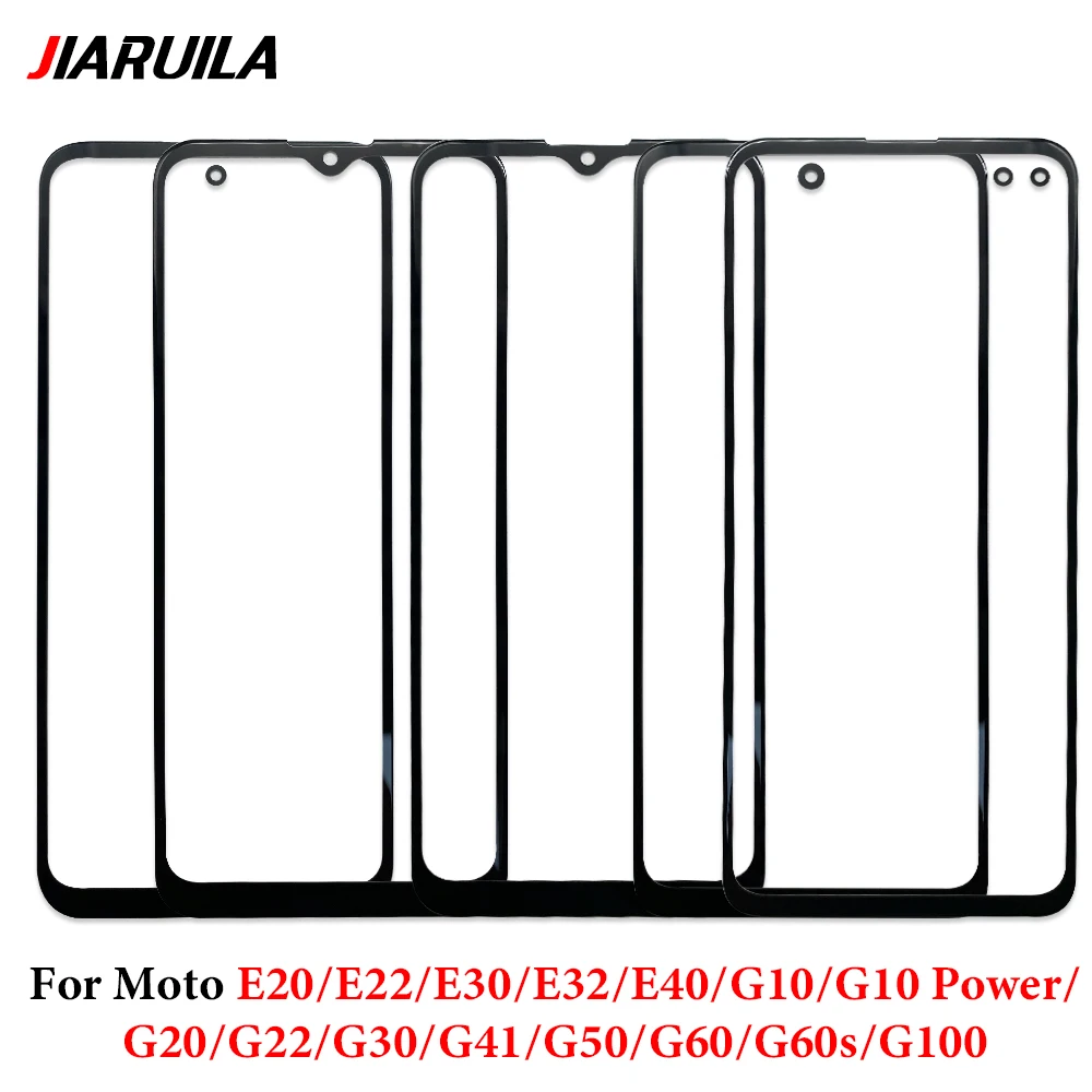 For Moto E20 E22 E30 E32 E40 G20 G22 G30 G41 G50 G30 G41 G50 G60 G60S G100 10 Power Touch Screen Front Outer Glass Panel LCD Len