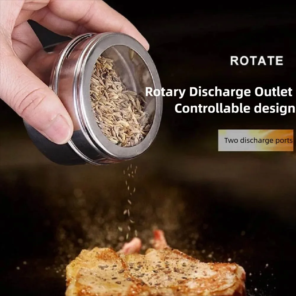 

Light luxury magnetic spice box, kitchen moisture-proof spice jar, wall-mounted stainless steel base, easy to install and clean