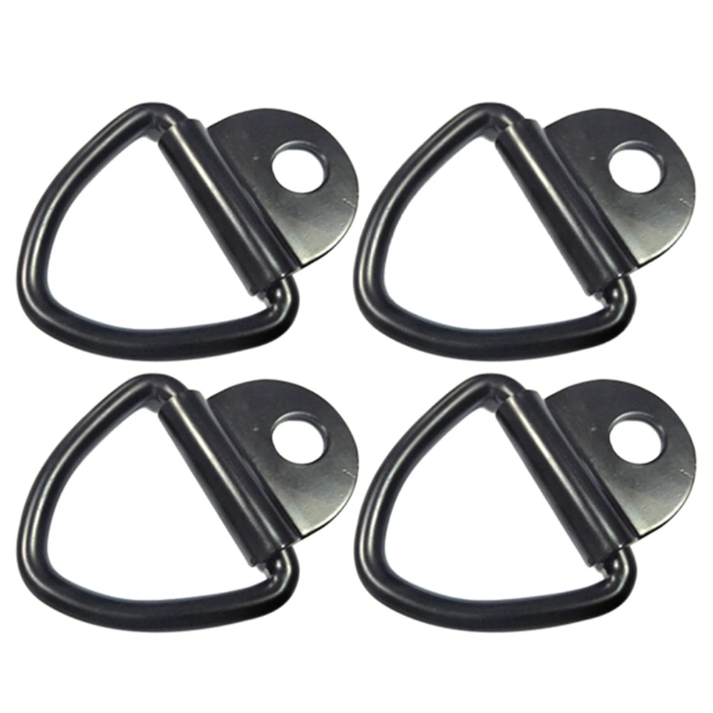 4PCS Heavy-Duty Truck Lathe Tie Anchor Ring Trailer Hook Tie Cargo V-Ring Suitable for Trucks Pickups Trailers