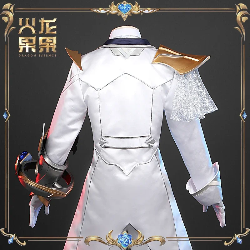 Anime Game LOL Ezreal Daily Uniform Crystal Rose Wedding Gorgeous Party Dress Cosplay Costume Halloween Men women full set