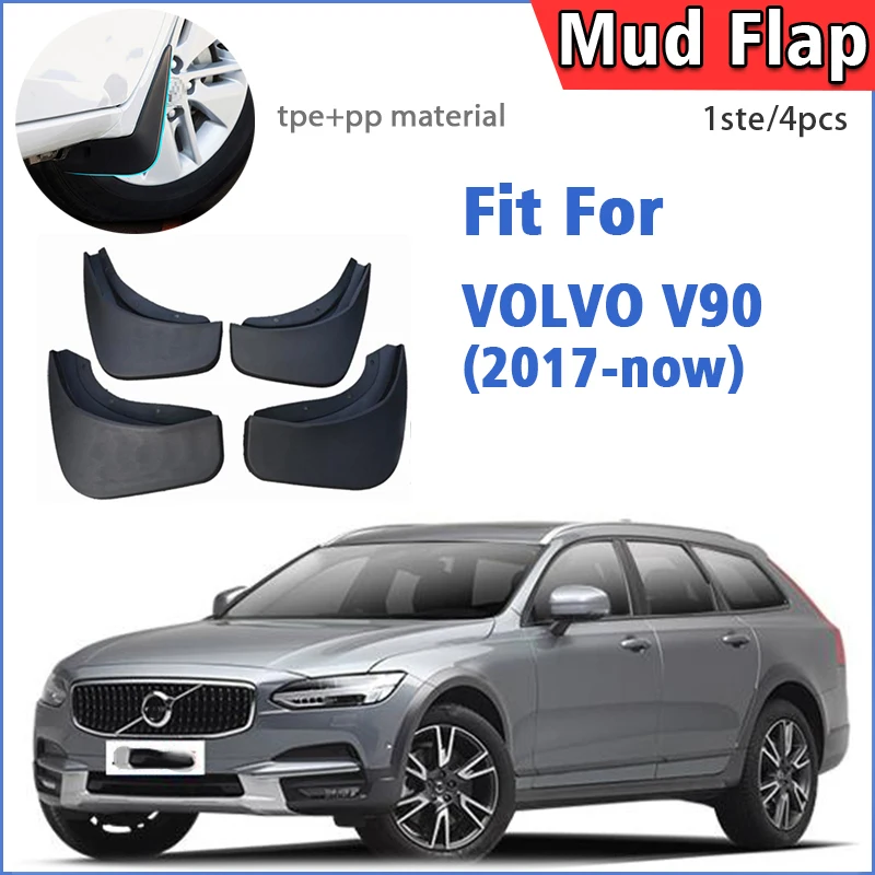 

For Volvo V90 2017 2018 2019 2020 2021 2022 2023 2024 Mud Flap Guards Splash Mudguard Fender Mudflaps Car Accessories 4pcs