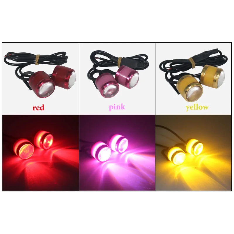 2X Strobe Motorcycle Eagle Eye Light DRL Daytime Running Light for Car Motorbike Falsh Warning Reverse Backup Light Fog Lamp image 4
