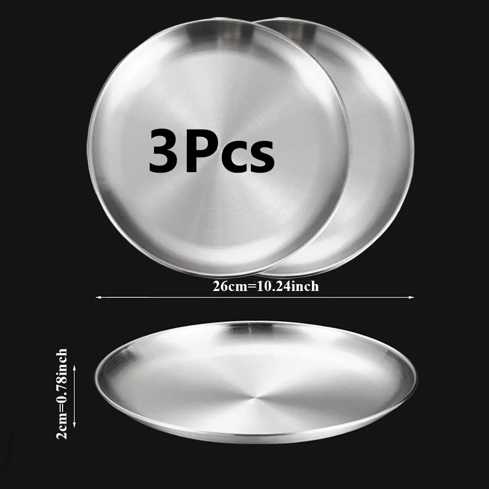 26cm-3Pcs-Silver