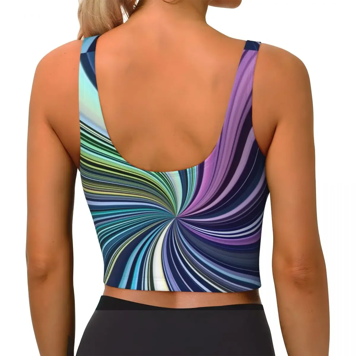 Tops basiques tourbillonnants femmes Samba Sexy col en v Yoga Fitness hauts de sport