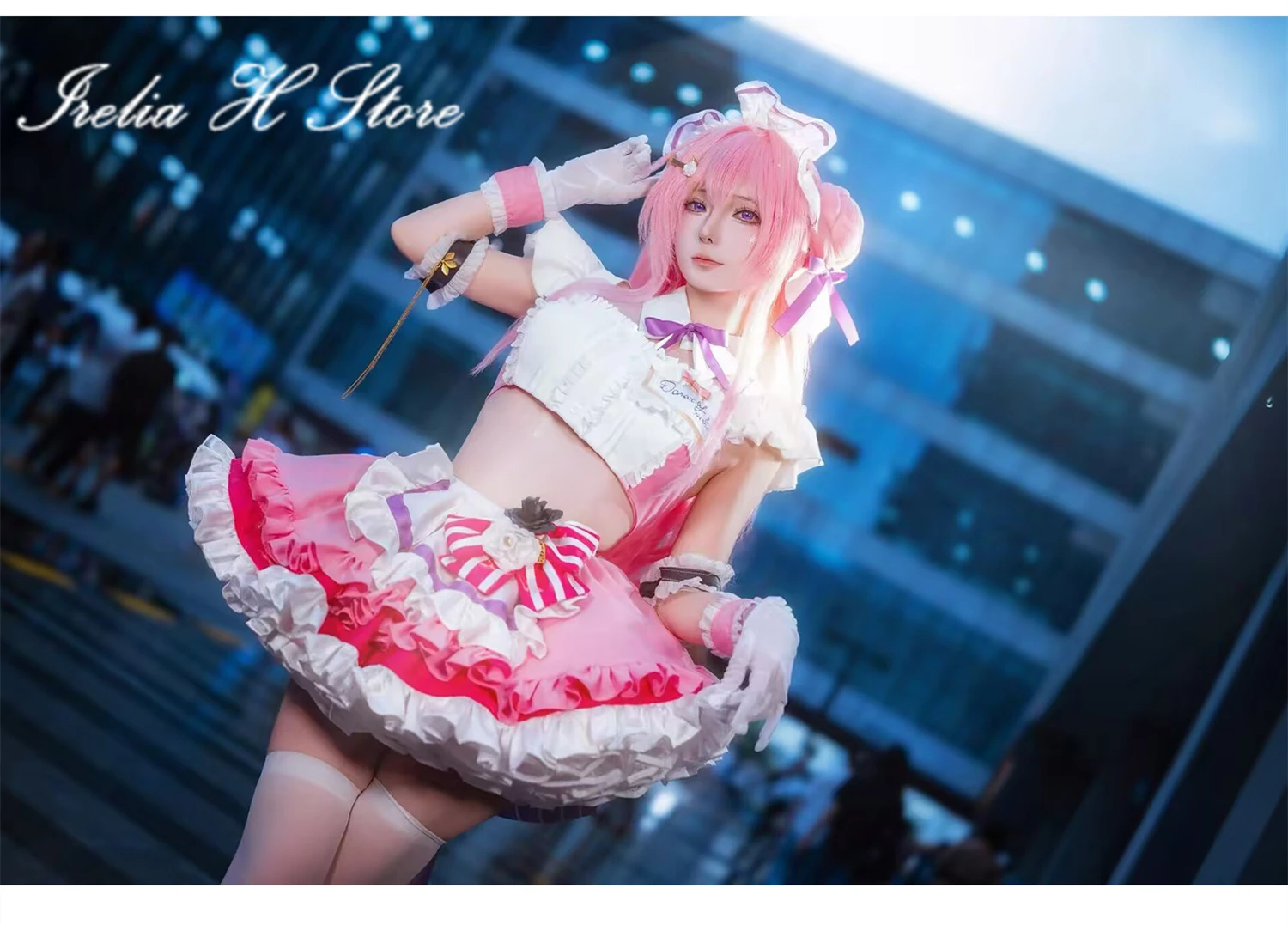 

Irelia H Store Goddess of Victory Dorothy Maid Cosplay Costume women doro cutie cafe Lolita Dress Halloween Costumes