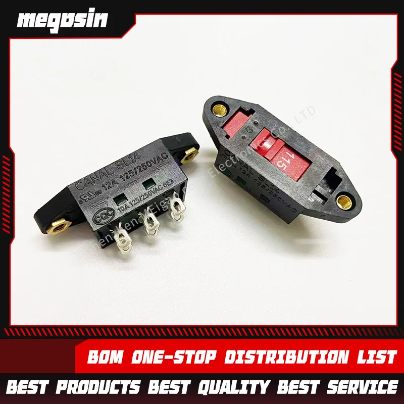 5PCS/LOT Power voltage conversion switch Toggle switch SL14 with 6 pins and 2 positions of silver contacts