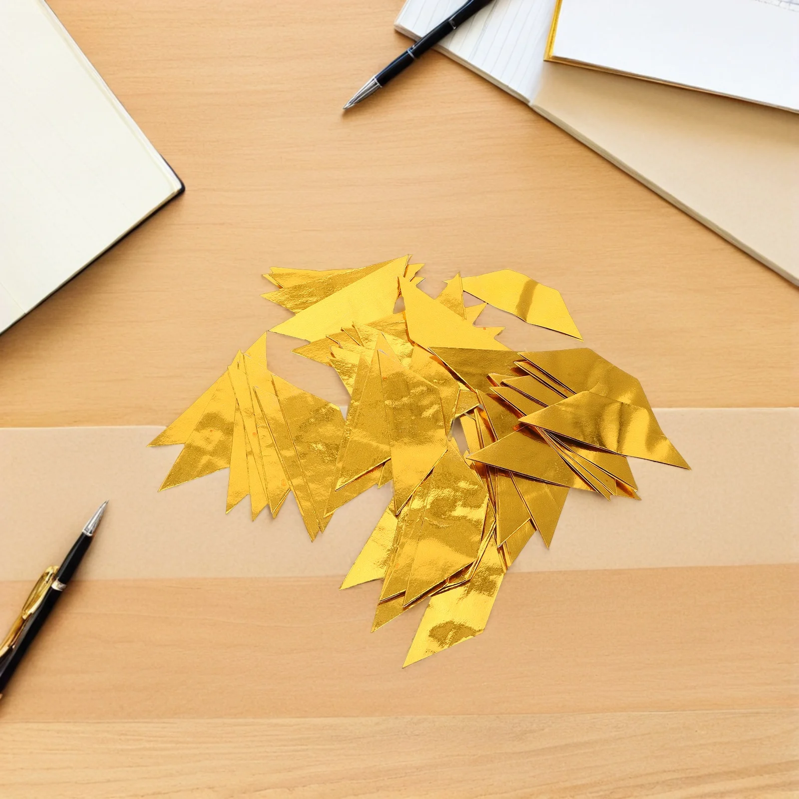 500pcs Handmade Gold Ingots Foil Crafted Ancestor Worship Supplies For Qingming Festival Traditional Rituals Tomb-Sweeping Day