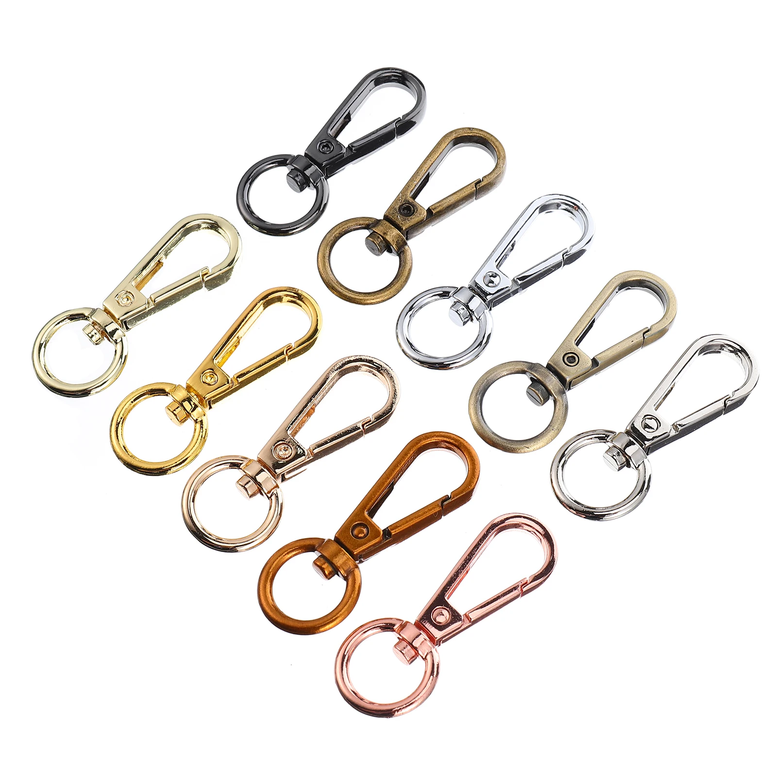 

10 Pcs Keychain Clasp for Bag Luggage Keychain Clasp Jewelry Making Crafts Buckle Decorative Findings