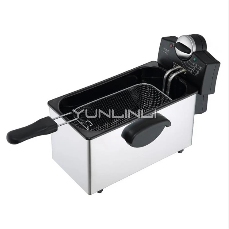 Venda quente fritadeira elétrica de tanque único fogão de fritura de aço inoxidável forno para uso doméstico comercial
