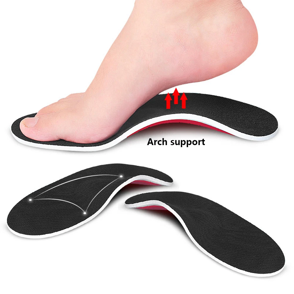 1Pair Orthotic High Arch Support Insoles Gel Pad 3D Arch Support Flat Feet Orthopedic Insoles For Women Men Orthopedic Foot Pain