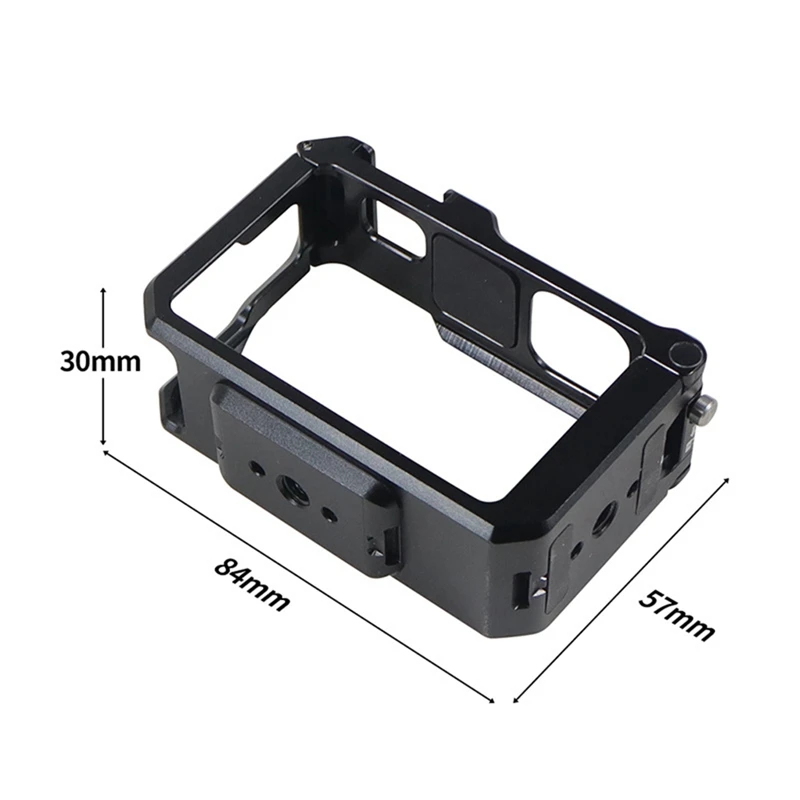 3 telaio protettivo in lega di alluminio per fotocamera sportiva con gabbia superiore montata su Flash più custodia protettiva durevole