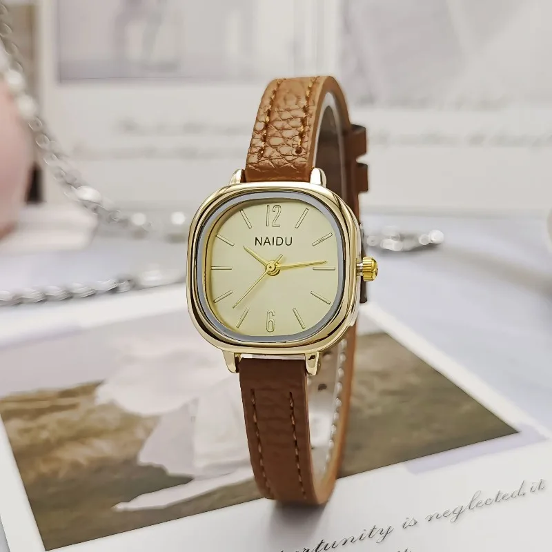 Casual Fashion Square Dial Quartz Watch Leather Belt Strap Wristwatches Women Dress Clock Gifts  Relojes Para Mujer Dropshipping