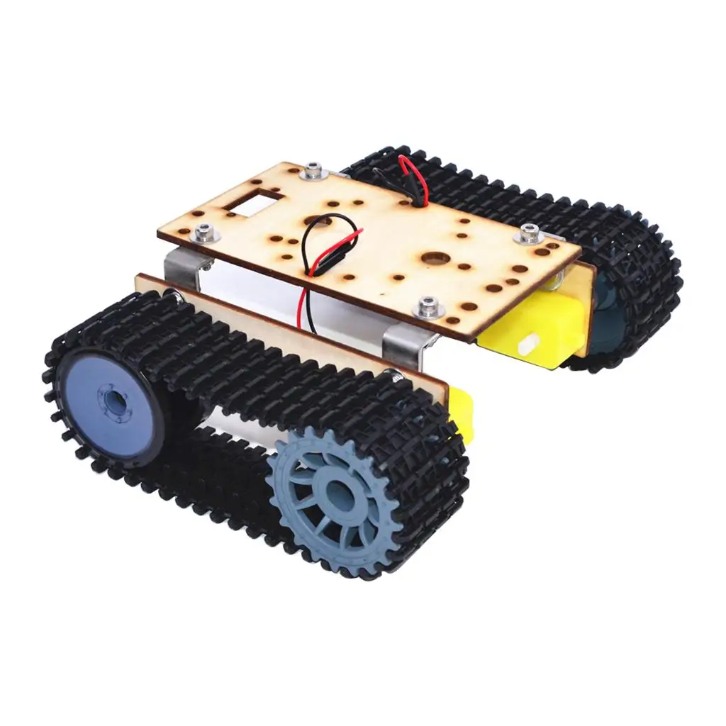 Alloy Robotic DIY Car Chassis DIY Car Robot With TT Motor Set 1 Layer RC Tank Chassis Building Block Motor 3-9v Crawler Smart