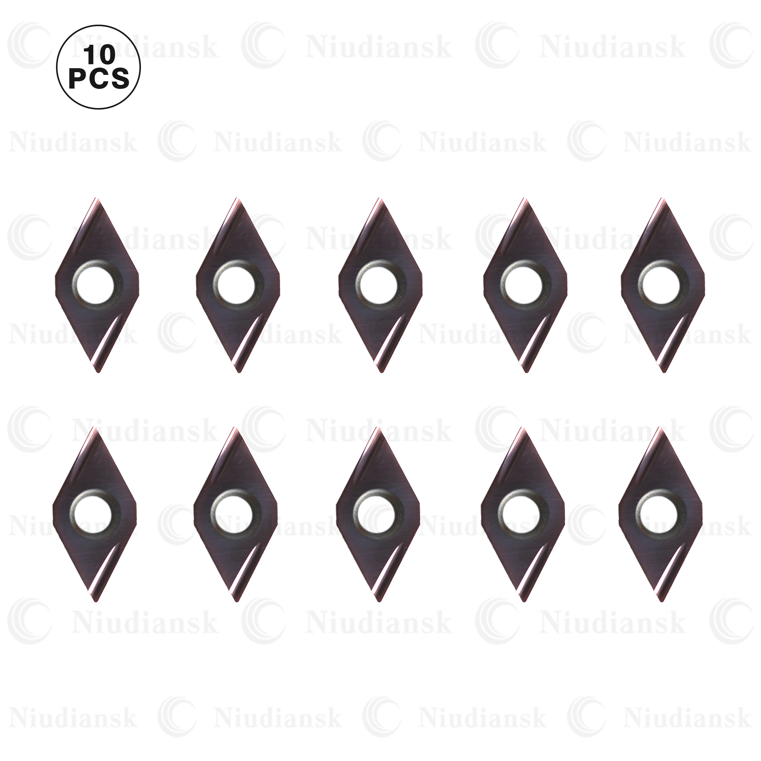 Imagem -02 - Lâminas Internas do Diamante do Furo do Deskar-cnc Inserções do Carboneto Aço Inoxidável Dcgt070202 Dcgt070204 Dcgt11t302 Dcgt11t304 R-u Lf6018