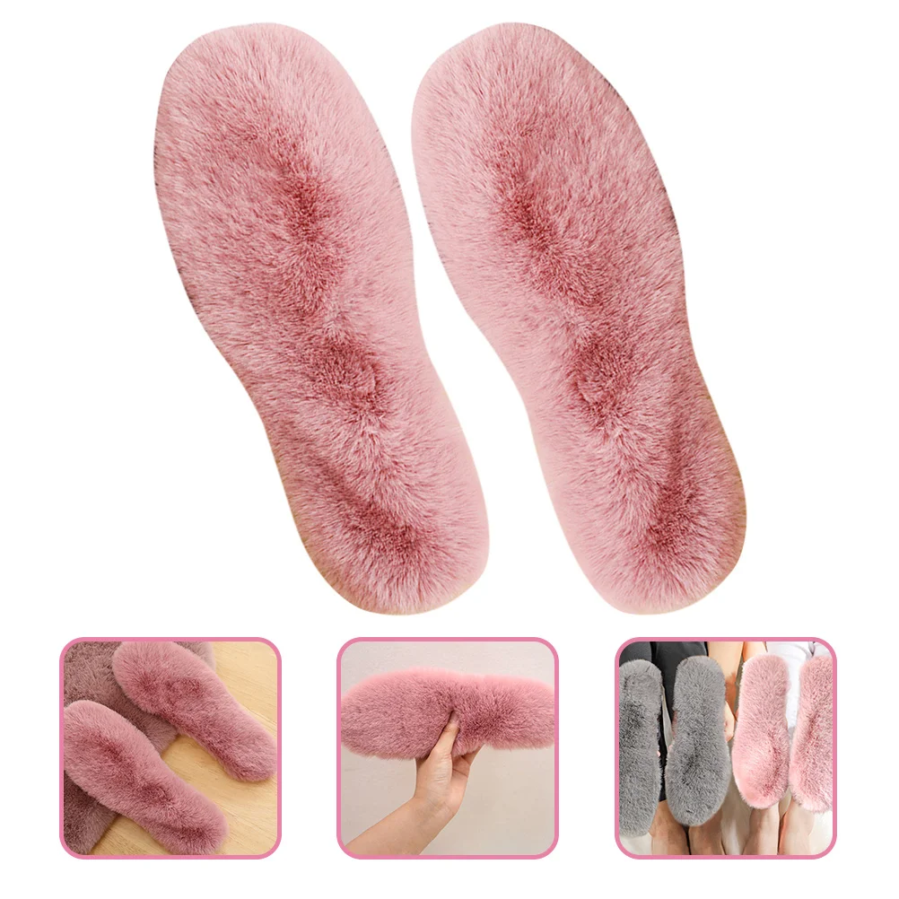 

4Pairs Winter Warm Shoe Insoles Soft Insert for Slippers Boots Hiking Walking Skiing Warm Inner Soles for Women Men