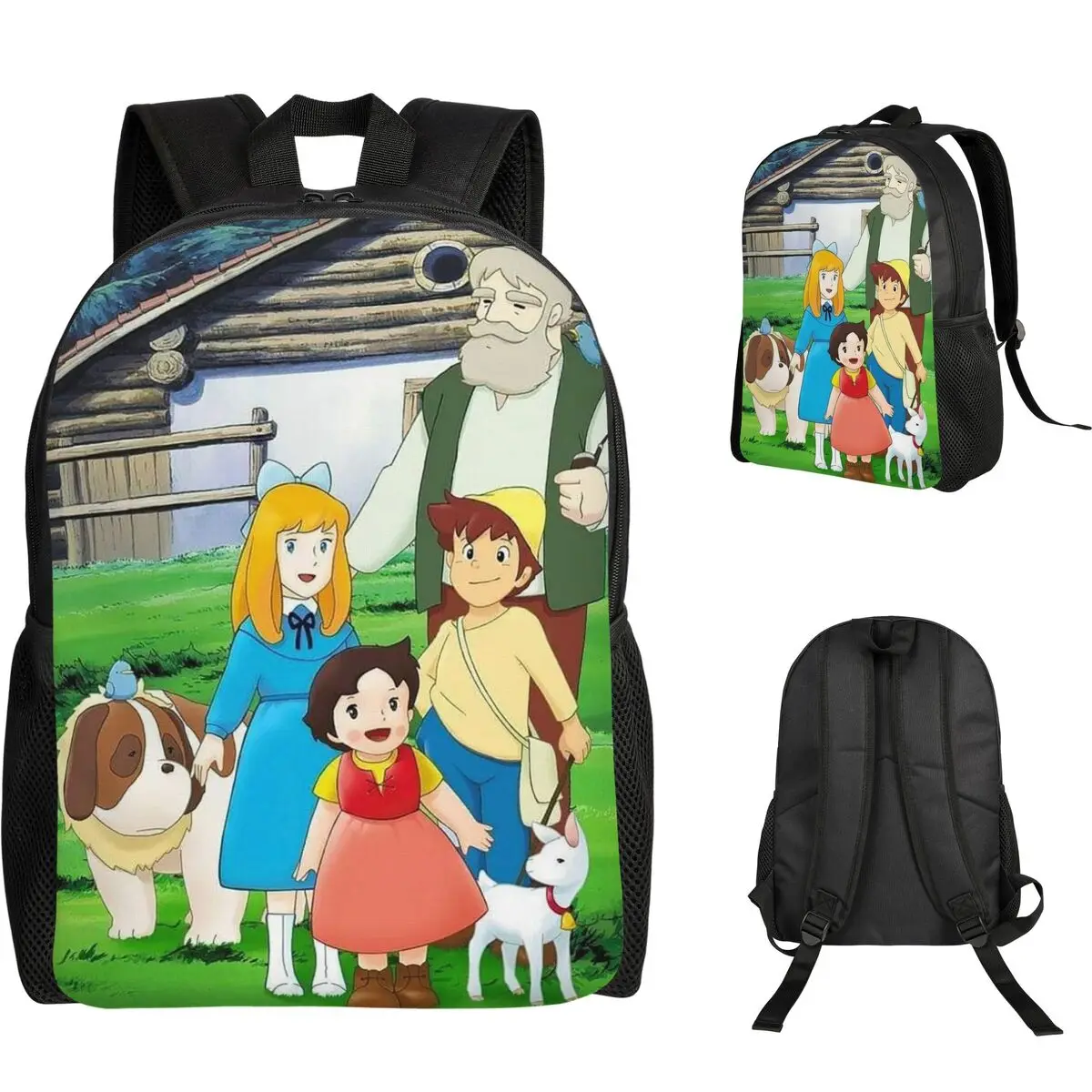 

Рюкзак Heidi Peter And Grandpa Family Alps Mountain в стиле аниме для студентов, школьников, мальчиков и девочек, сумка для книг, школьная сумка, сумка для ноутбука, сумка через плечо