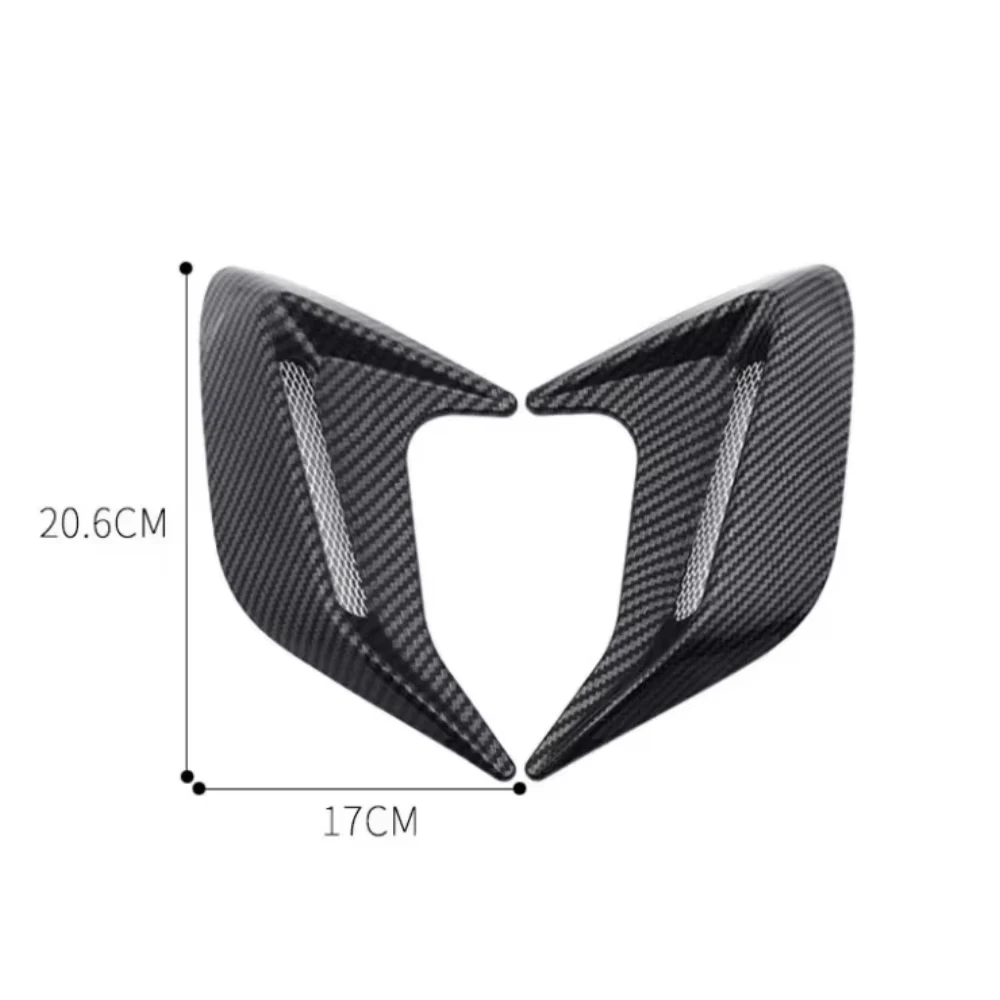 Koolstofvezel Auto Haaienkieuwen Spatbord Side Air Flow Outlet Vent Decoratie Sticker Trim Cover Decal Auto Styling Universeel