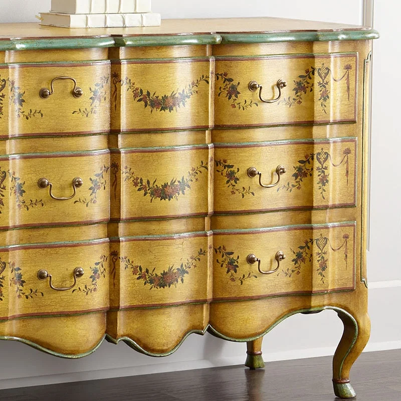 *Bedroom Furniture Gold Cabinet Chest of Drawers Sideboard Console