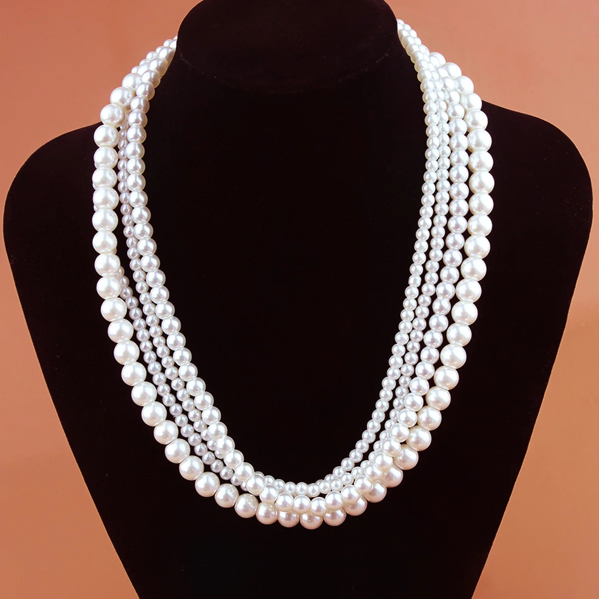 

Shijia pearl necklace temperament multi-layer beaded necklace women do not fade high-end neck chain jewelry wholesale