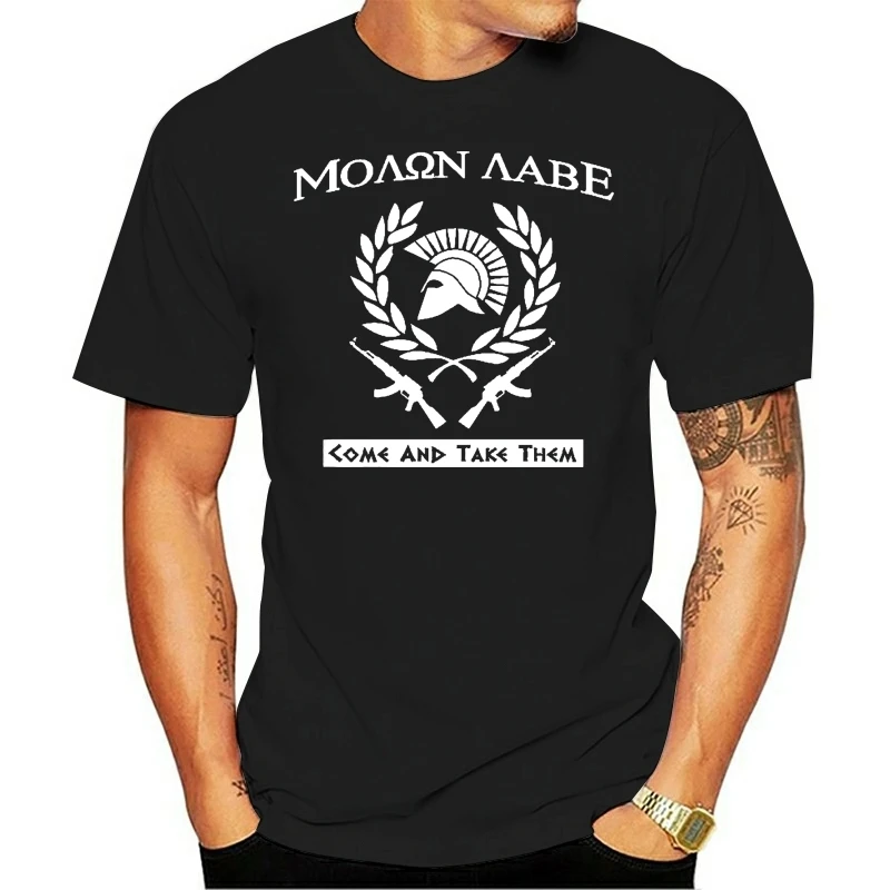 Molon Labe Greek Come and Take Them AR15 AK47 T Shirt T Shirts Casual Brand Clothing Cotton