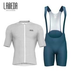 Lameda Cycling Clothes Summer Men's Short Sleeved Fast Drying Breathable Cycling Jersey Cycling Shorts Strap Set For Men