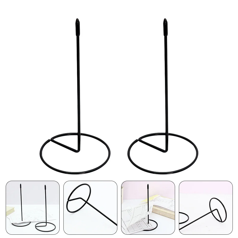 4pcs Single Document Spike Stainless Steel Receipt Holder Bill Organizer For Restaurant Office Kitchen Use Desktop