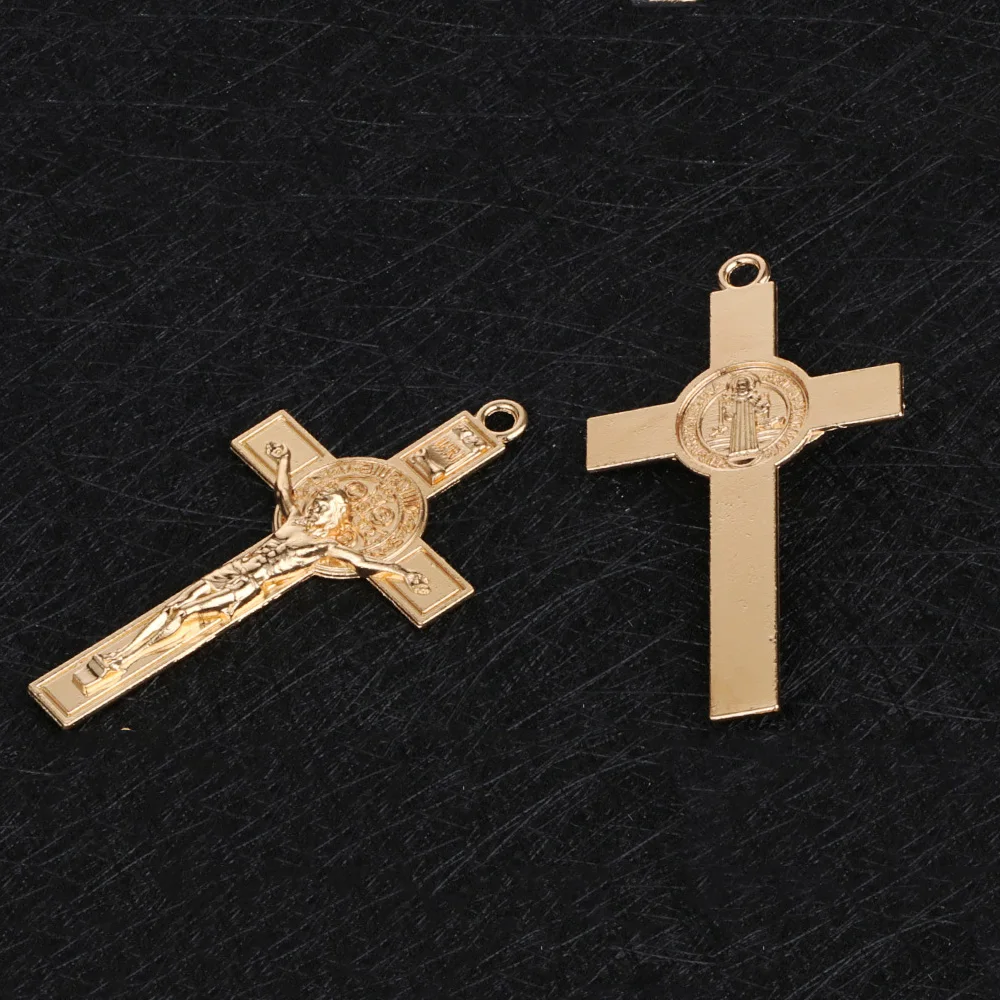 Diyalo 10pcs st. Benedict Exorzismus Kruzifix Kreuz Anhänger katholischer religiöser Heiliger handgemachtes Gebet – Detail 4