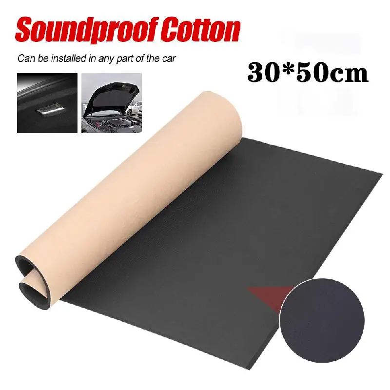 Car Sound Deadening Mat 30x50cm 3mm/6mm/8mm/10mm Thick Rubber Sound Deadener Noise Insulation Dampening For Car Trunk Door Floor