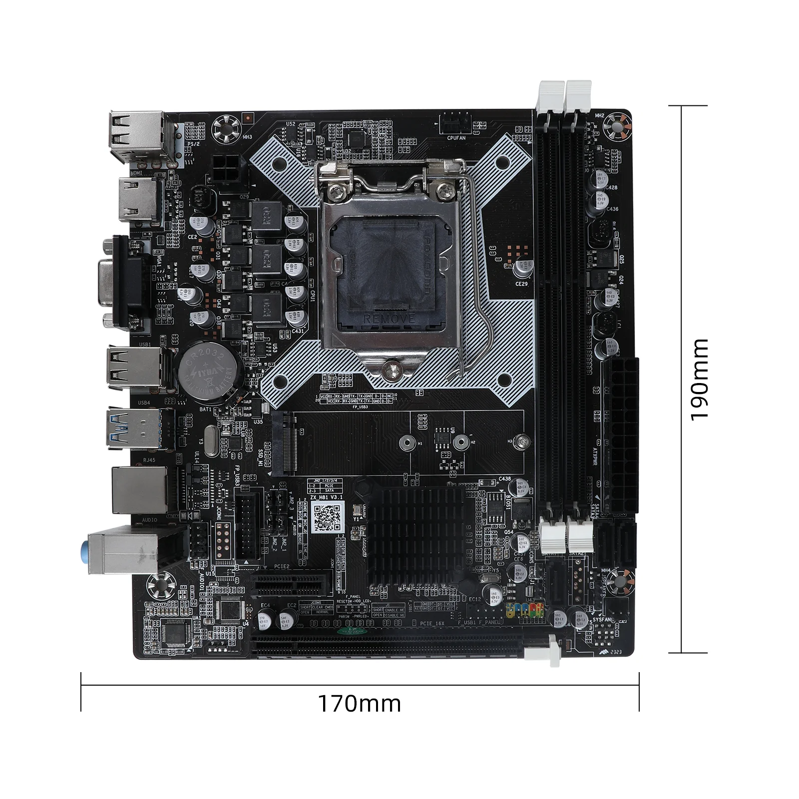 اللوحة الأم ZX-H81 LGA 1150 تدعم معالج i3 i5 DDR3 RAM H81 اللوحة الرئيسية