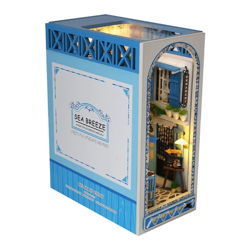 

3D Wood Bookend Puzzle for Adults DIY Construction Model Kit Book Holder Organizer Desktop Decor Educational Toy Creative Gifts