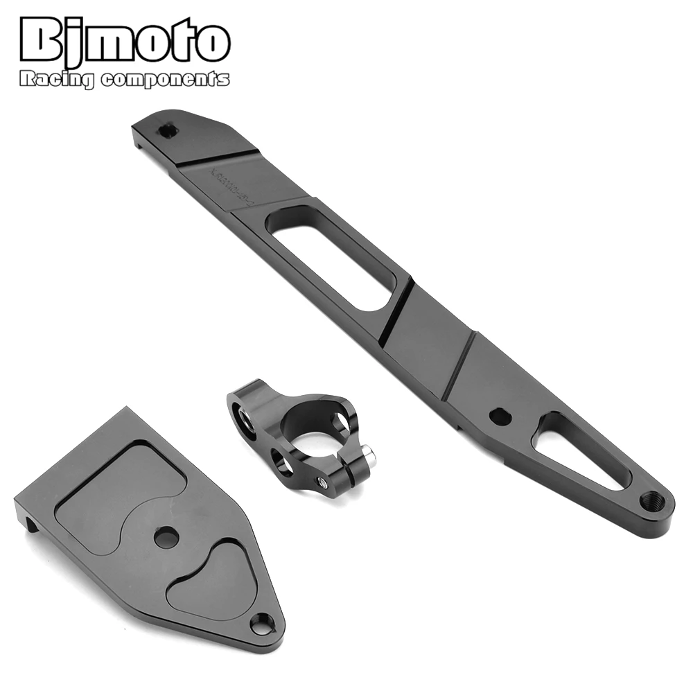 CNC Aluminum Steering Damper Bracket Set For Yamaha XJR1300 XJR 1300 1998-2015 Stabilizer Linear Dampers Mounting Support Kit