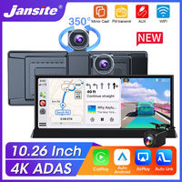 10.26 Inch Wireless CarPlay Android Auto Screen for Car Rotate Len 1080P Rear Camera 4K Car DVR Navigation Dashboard Recorder