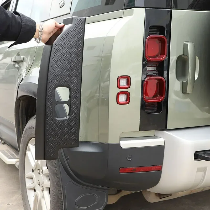 

For Land Rover Defender 90 110 130 2020-2024 ABS Bright Black Car Tail Light Indicator Plate Cover Trim Stickers Car Accessories