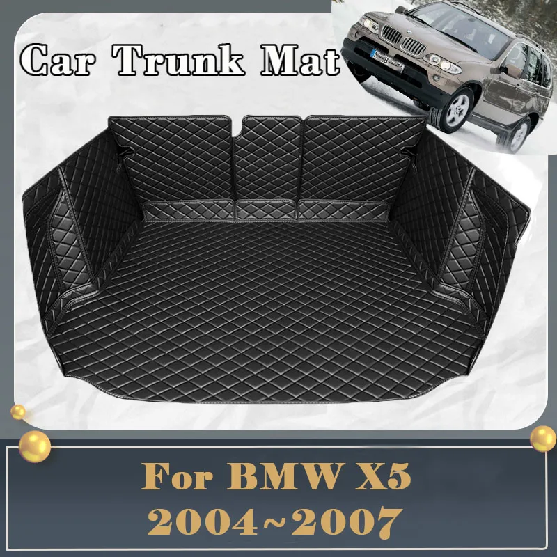 

Car Trunk Mat For BMW X5 2004~2007 5seat Dirt-resistant Fully Surrounded Trunk Mat Rear Cargo Tray Car Accessories 2005 2006