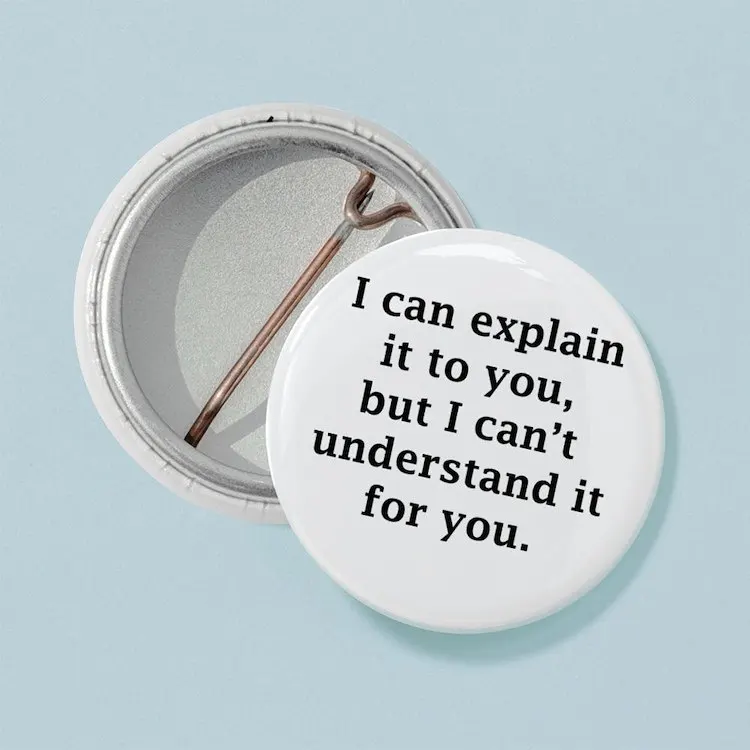 Can Explain It Mini Button Brooch Cartoon Creative Clothes Jewelry Women  Gift Hat Cute Badge Lapel Pin