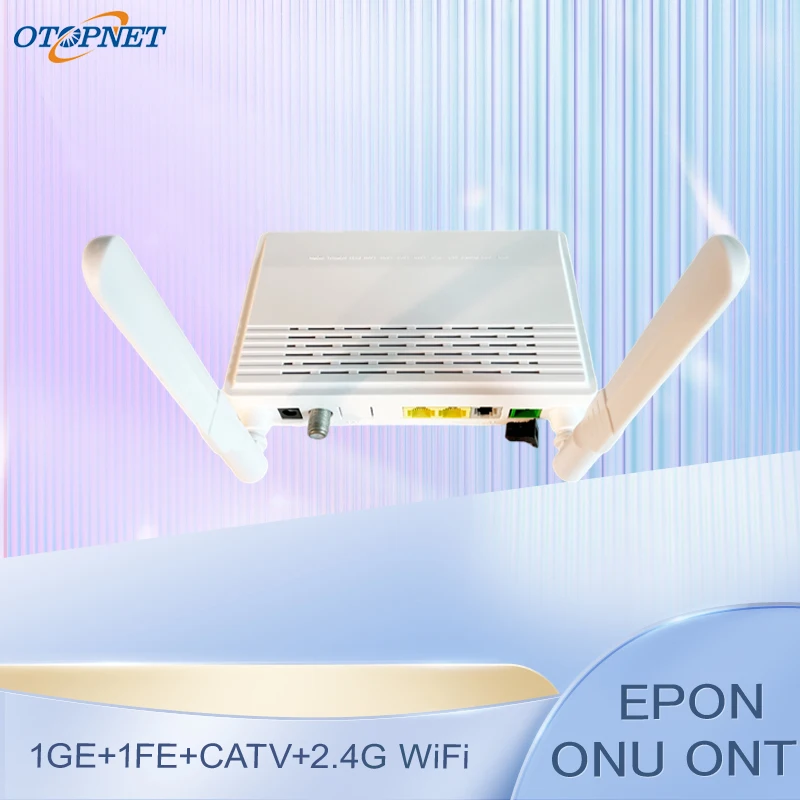 

EPON ONU ONT HUR3011ER 1GE+1FE+CATV+2.4G WiFi Optical Network Unit Modem FTTH Terminal Router SC APC English Firmware