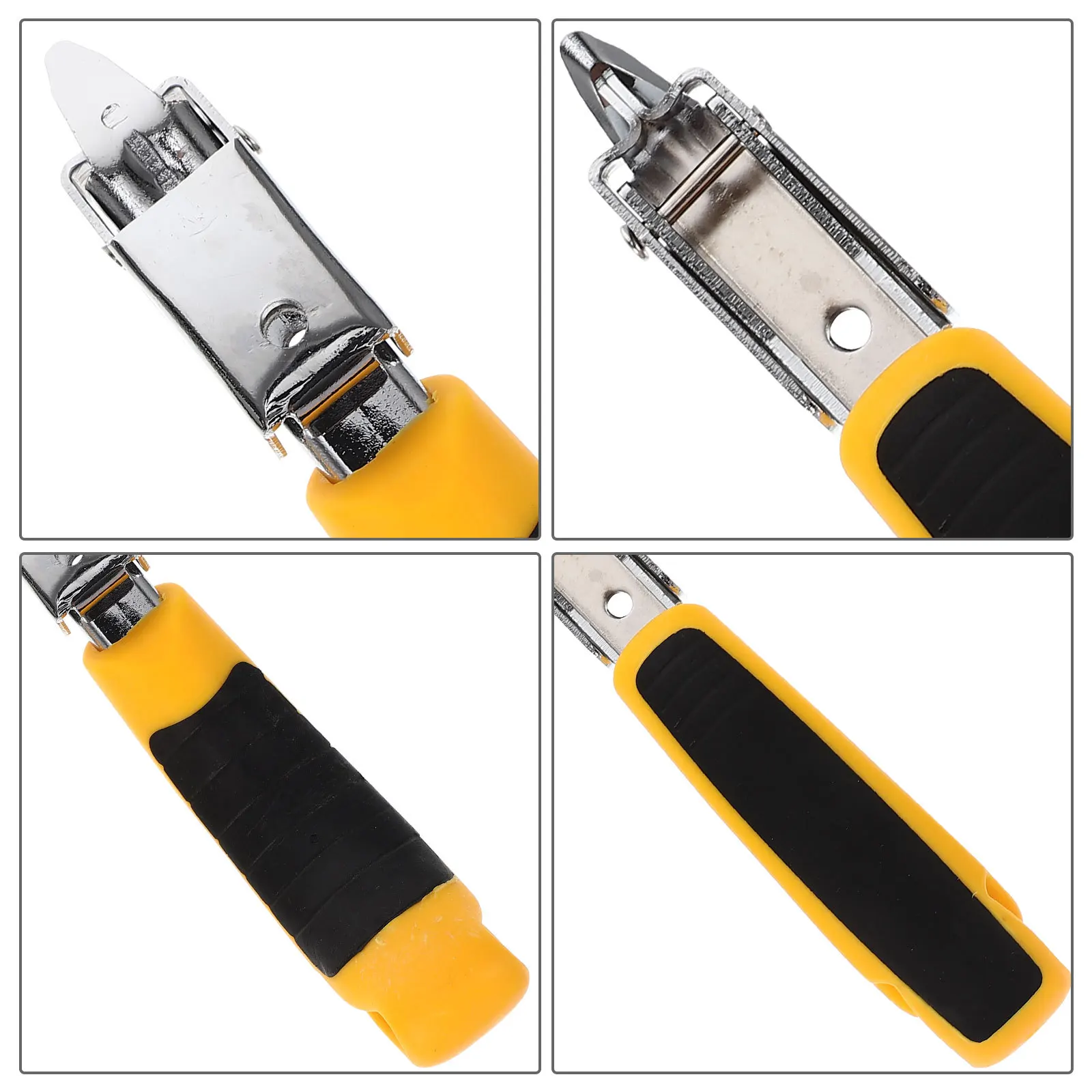 Estrattori per chiodi per rimozione punti metallici da 3 pezzi Strumenti portatili in plastica in acciaio inossidabile per rivestimenti per tappeti Framori per coperture per pavimenti in legno