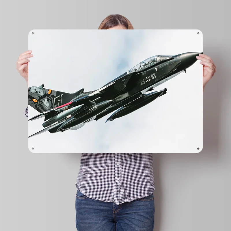 German Air Force Tornado Fighter Jet Metal Poster Perfect Gift for Fans Lovers Customized Wall Art Metal Sign for Vintage Decor
