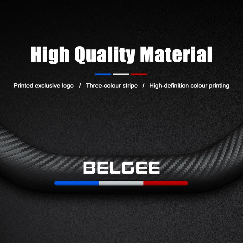 D-شكل عجلة توجيه سيارة غطاء حافظة ألياف الكربون بولي Leather الجلود المضادة للانزلاق لجيلي BelGee X50 X70 2023 2024 اكسسوارات السيارات #6