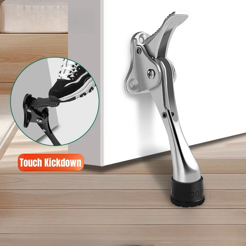 One-button automatic downshift door stopper, made of zinc alloy