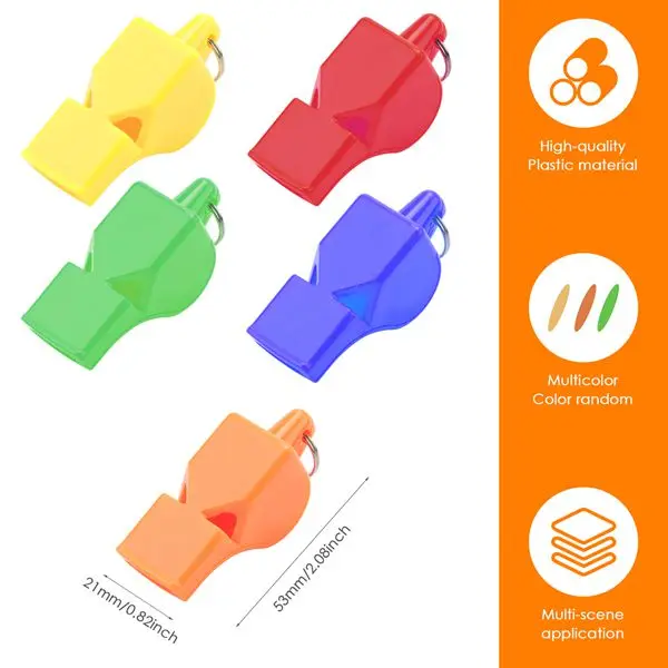 50 Pcs Non-Nuclear Professional Referee Whistle Fox Whistle Plastic Life-Saving Whistle Special For Game