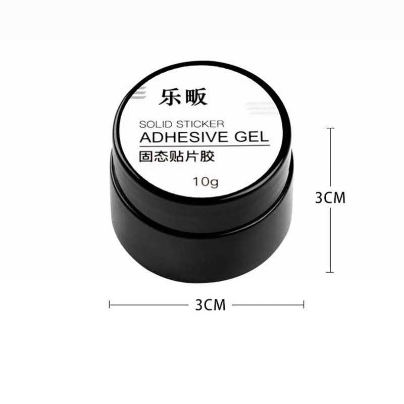 Pegamento de gel sólido de 10 g para uñas a presión: curable UV/LED, sujeción de grado de diamante para decoración de uñas y dijes