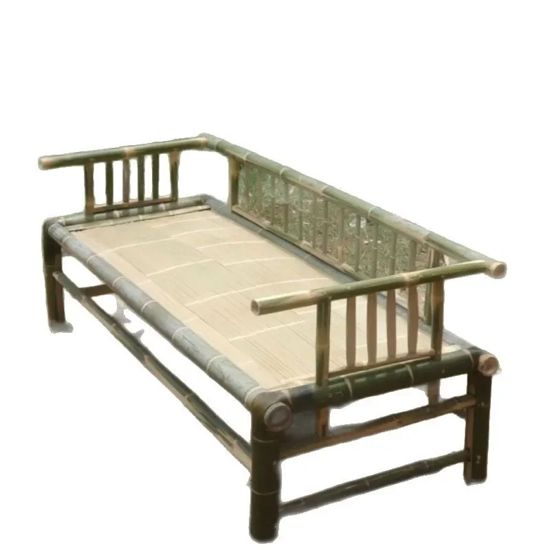Old-fashioned traditional cold bed, outdoor simple bamboo collapse, home leisure single double nap